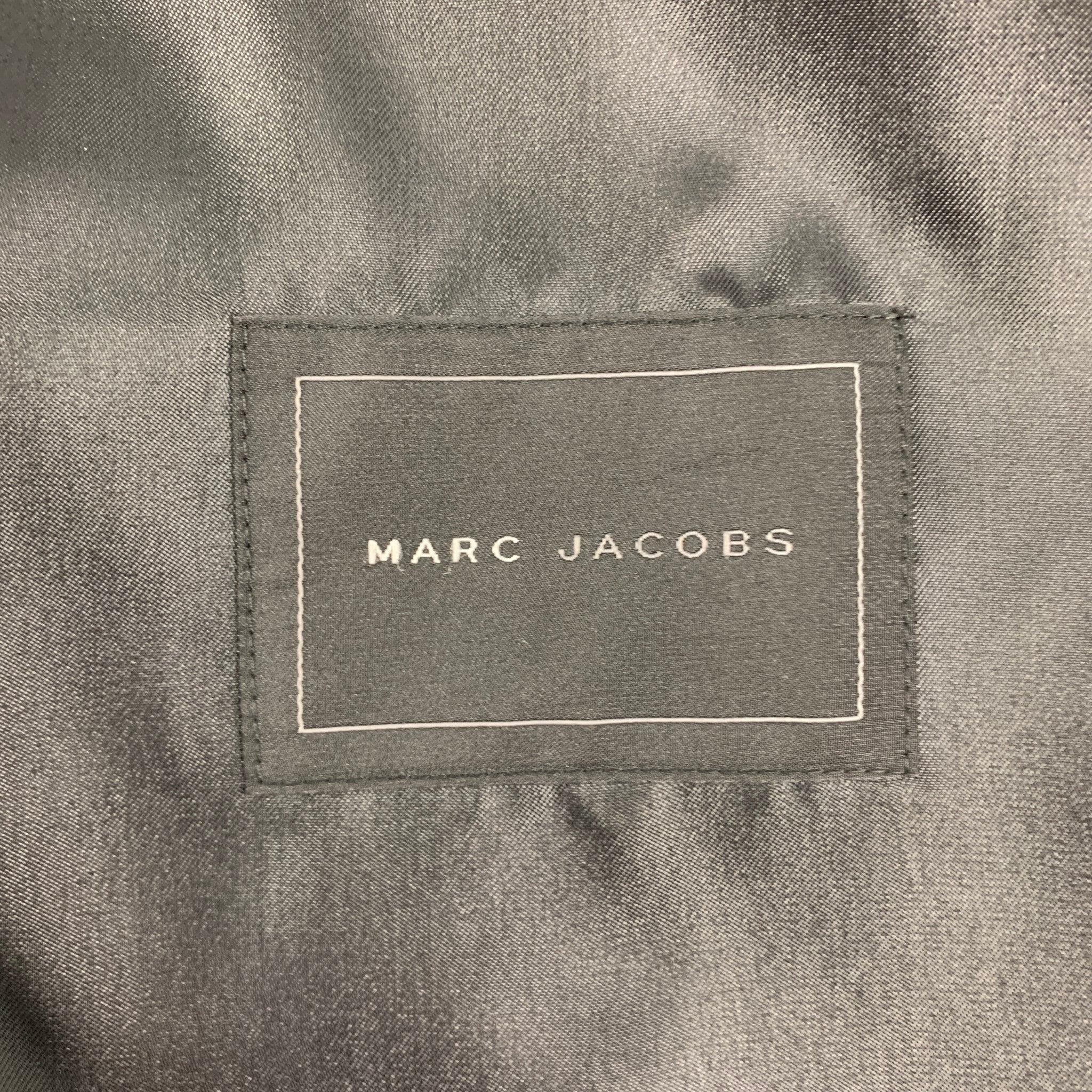 MARC JACOBS Size XL Black Wool Buttoned Vest For Sale 1