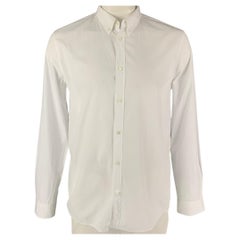MARC JACOBS Size XL White Cotton Button Down Long Sleeve Shirt