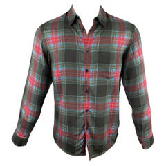 MARC JACOBS Size XS Multi-Color Plaid Viscose Button Up Long Sleeve Shirt