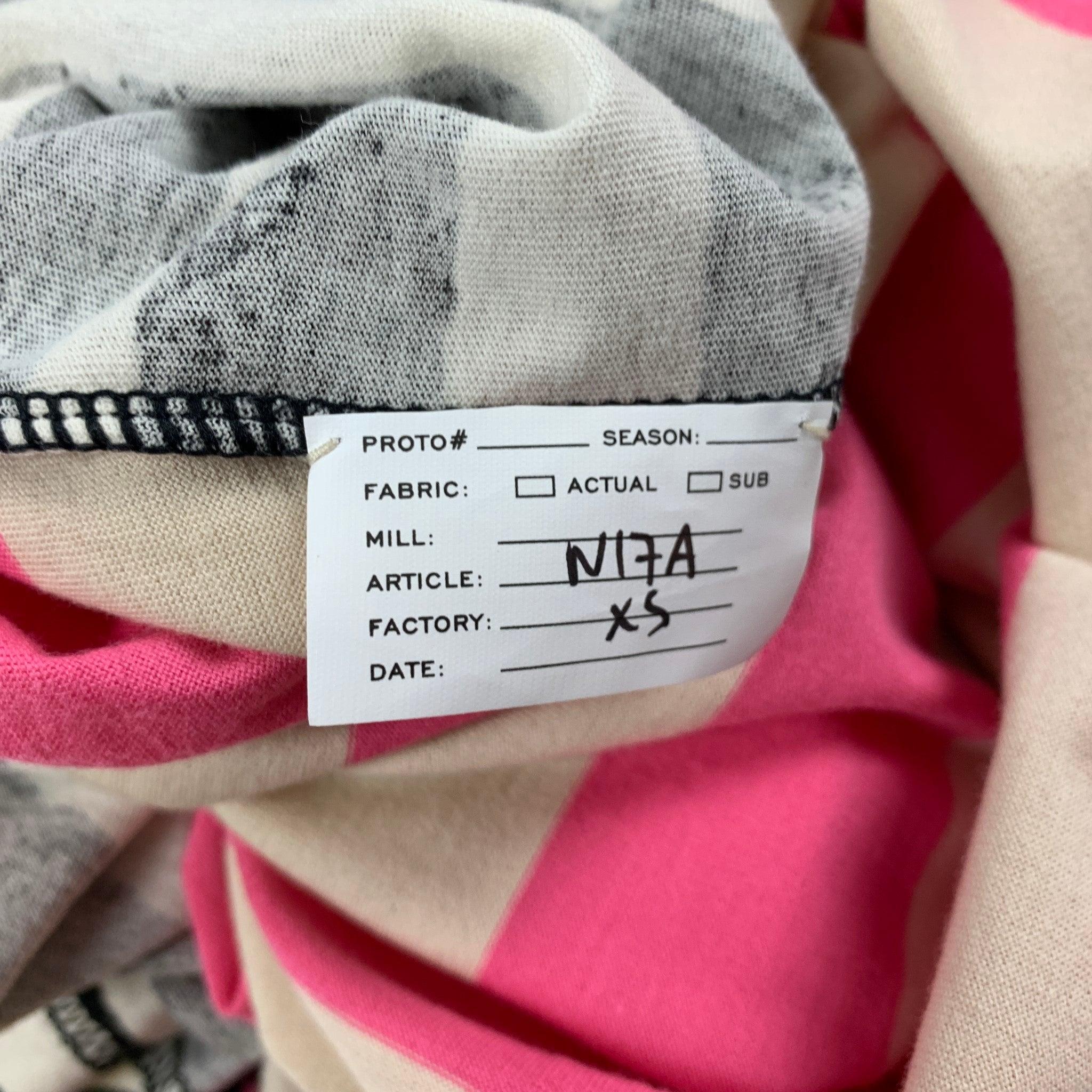 MARC JACOBS Größe XS Weiß Rosa Schwarzes T-Shirtkleid mit Tierdruck Damen im Angebot