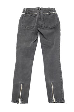 Marc Jacobs Skinny-Jeans mit Metallreißverschluss aus schwarzer Baumwolle