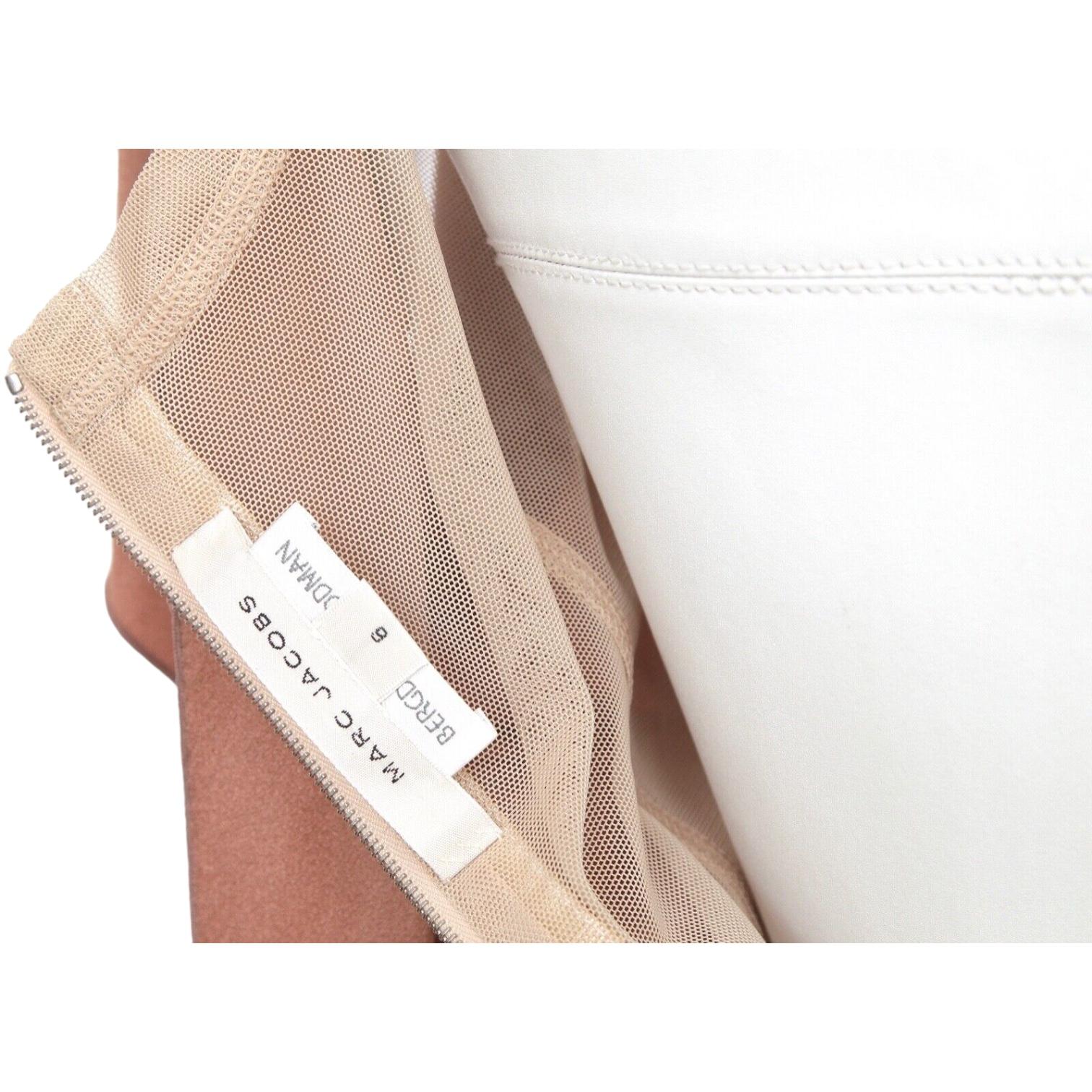 MARC JACOBS Blouse Top Shirt Draped Sleeveless Blush Brown Rayon Sz en vente 2