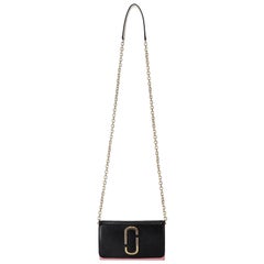 Marc Jacobs Snapshot Saffiano Leather Wallet On Chain