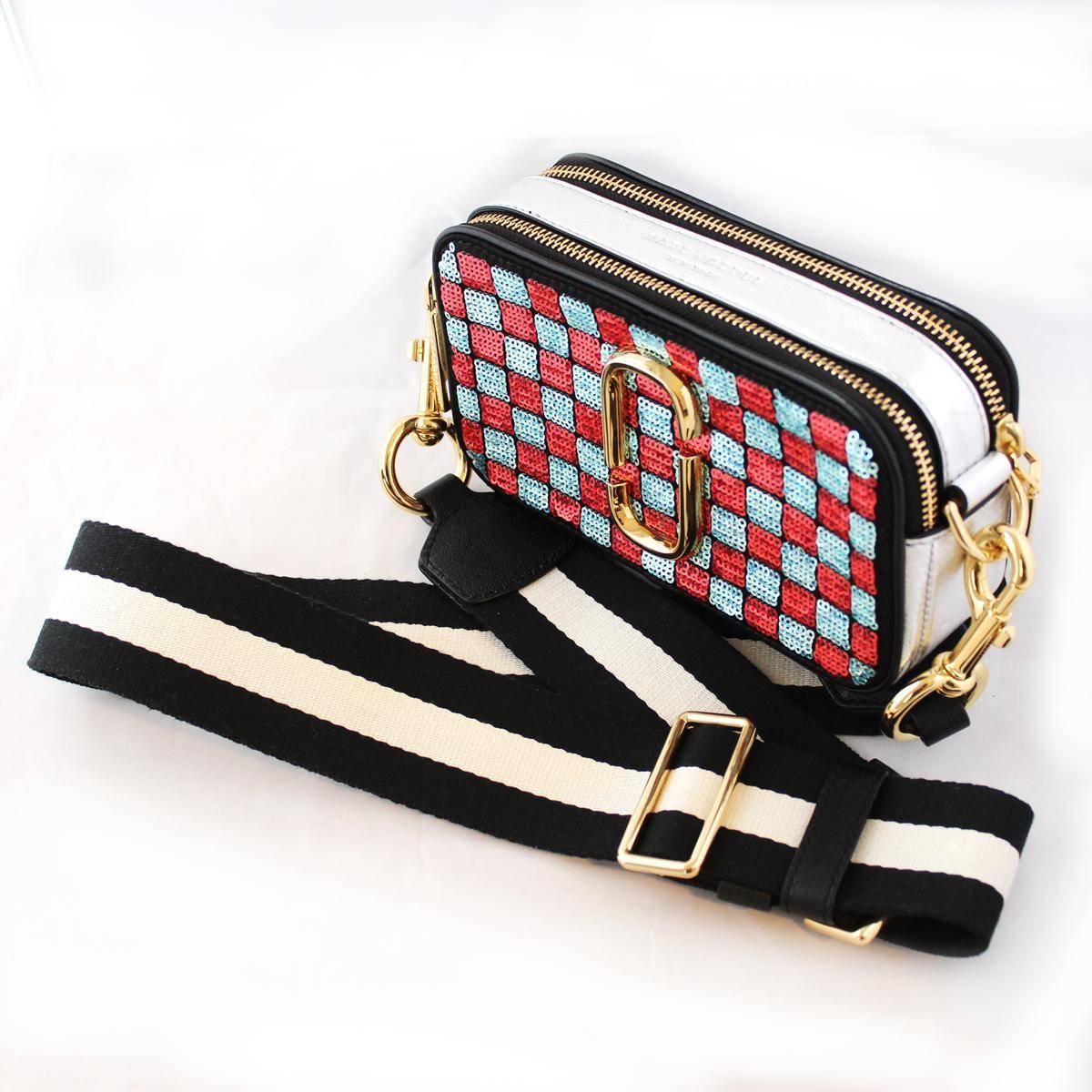 Women's Marc Jacobs Snapshot Sequins Checkered Small Camera Bag