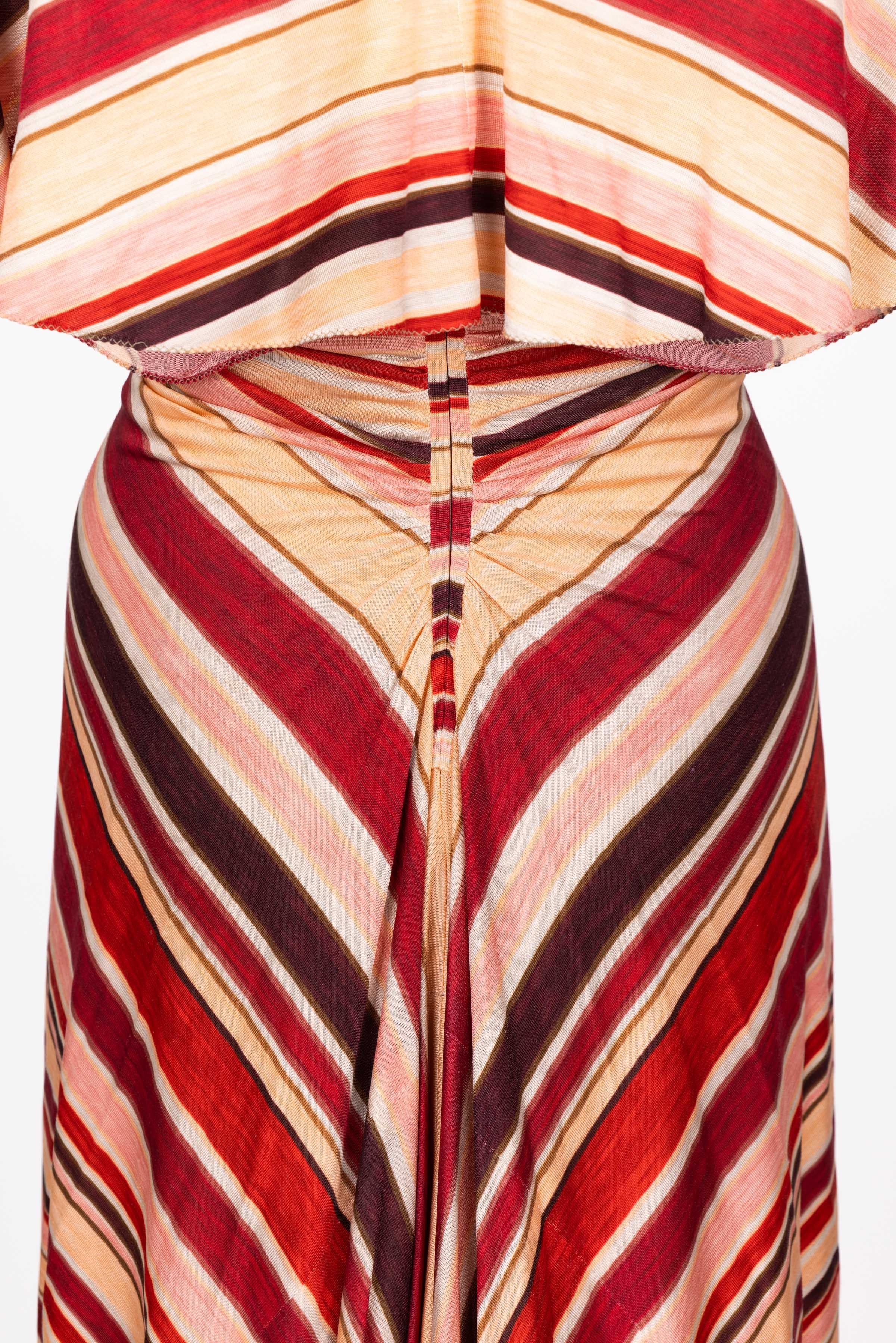 Marc Jacobs Spring 2011 Red & Pink Striped Silk Dress For Sale 7