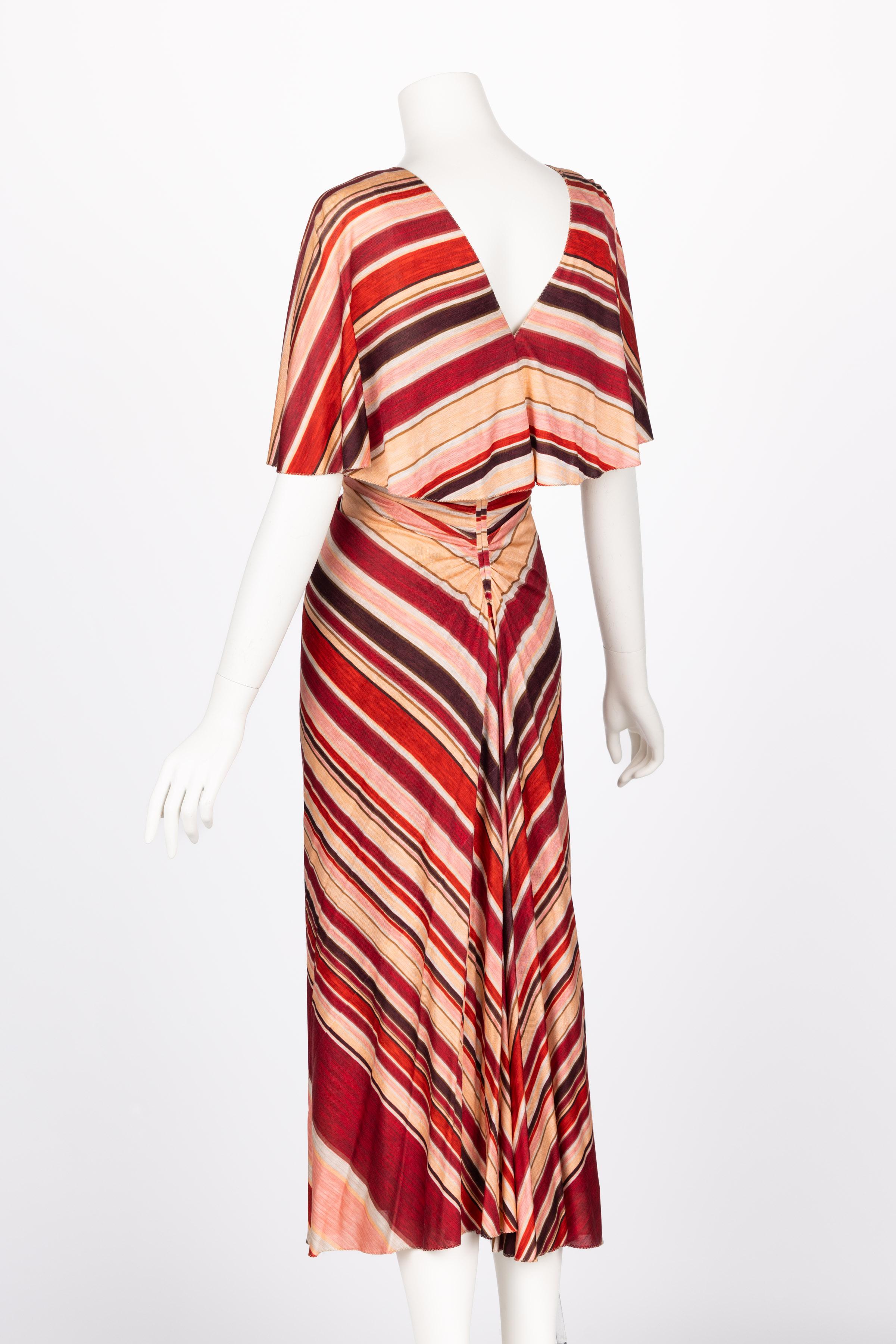 Marc Jacobs Spring 2011 Red & Pink Striped Silk Dress For Sale 2