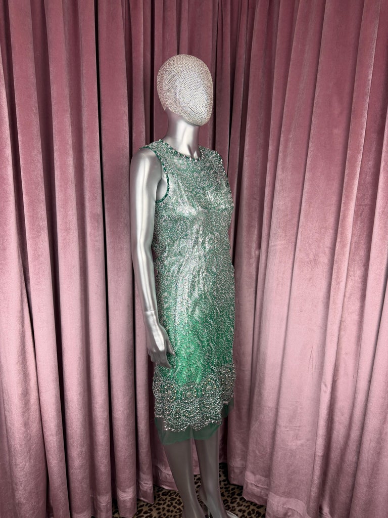 marc jacobs green dress Spring 2012 and Silver Embellished Net Occasion:Races