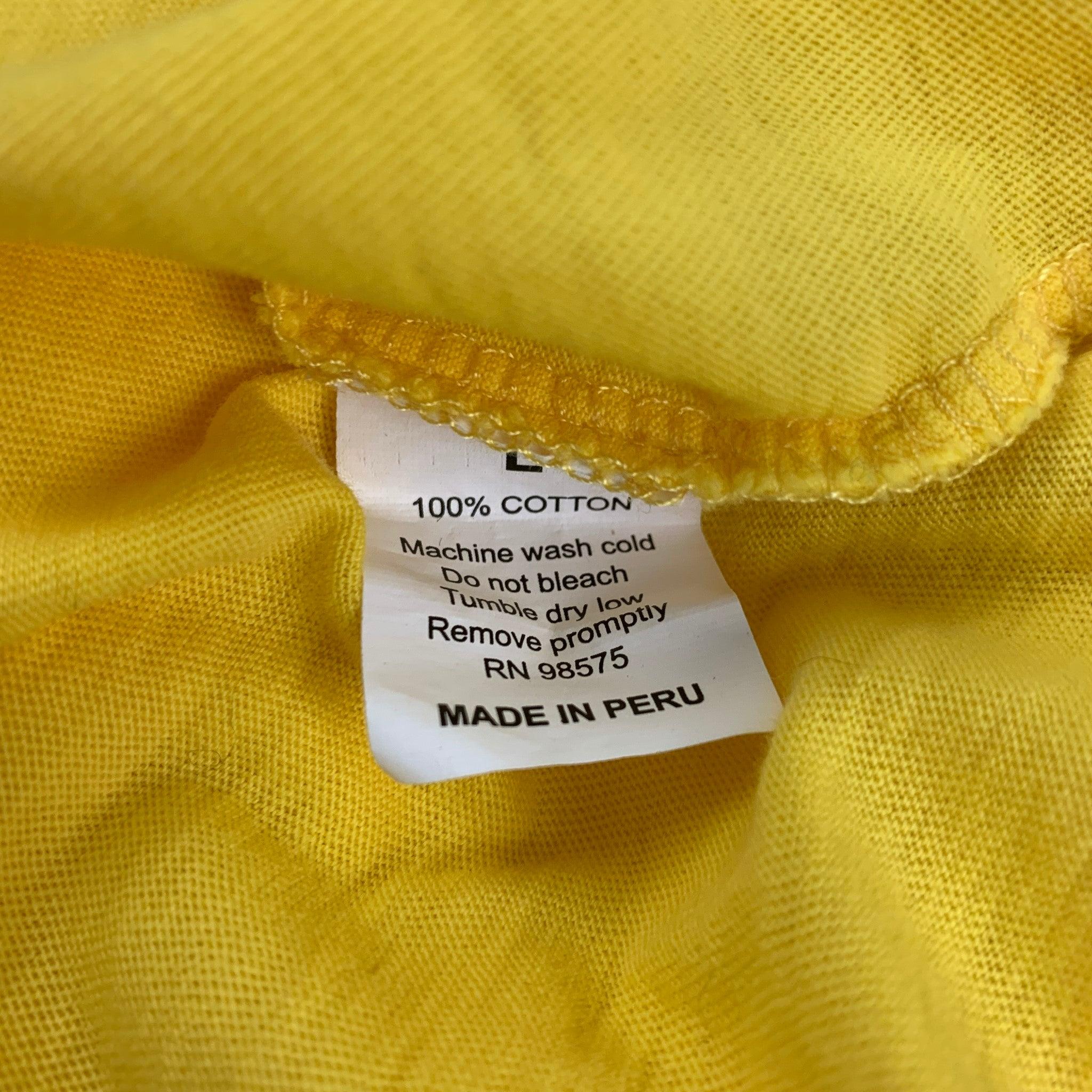 MARC JACOBS T-shirt à manches longues en coton jaune « Stinky Rat », taille L Pour hommes en vente