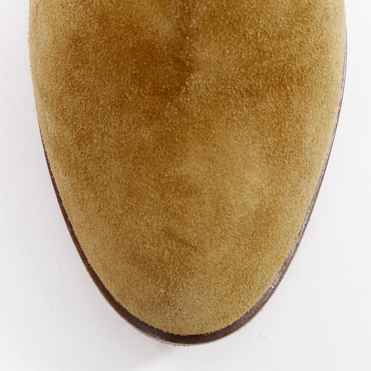 MARC JACOBS bottes western en daim fauve avec nœud à l'arrière EU37.5 en vente 1