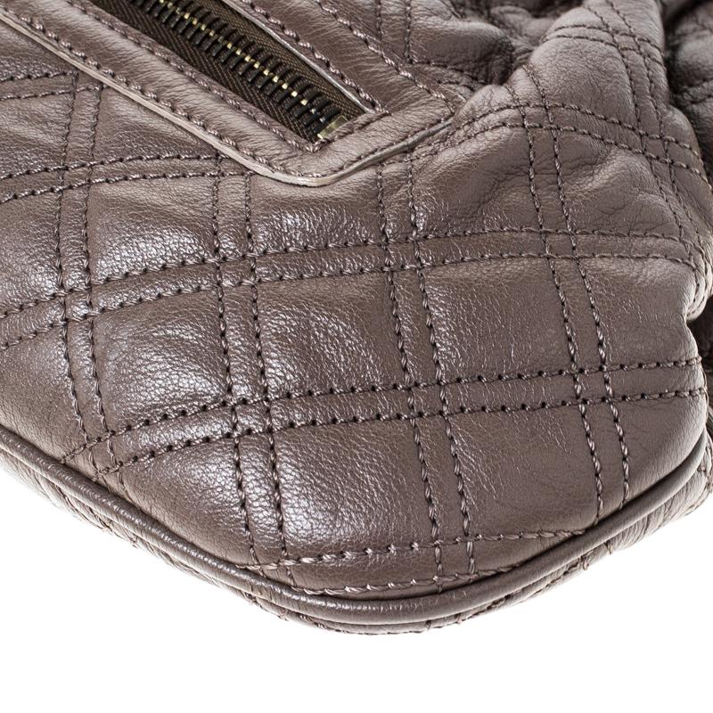 Marc Jacobs Taupe Quilted Leather Little Stam Shoulder Bag 4