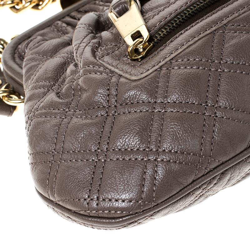 Marc Jacobs Taupe Quilted Leather Little Stam Shoulder Bag 5
