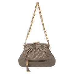 Marc Jacobs Taupe Quilted Leather Little Stam Shoulder Bag