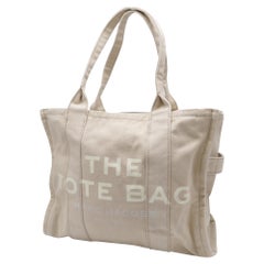 Marc Jacobs The Large Tote Bag in White Canvas