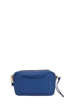 Marc Jacobs The Snapshot Blue Leather Camera Bag