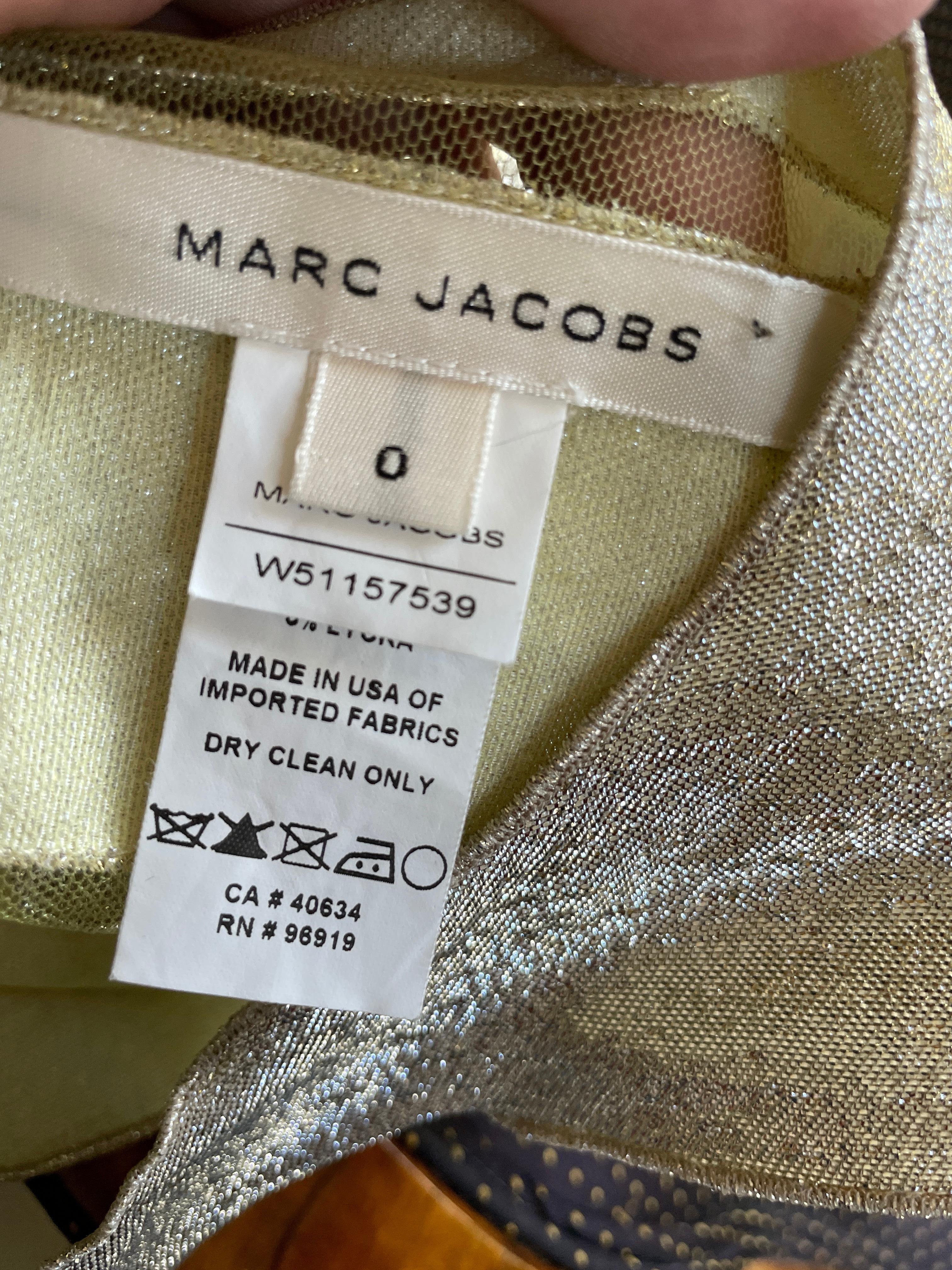 Gestuftes schimmerndes goldenes Flapper-Kleid von Marc Jacobs im Angebot 4