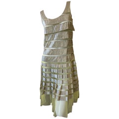 Marc Jacobs Tiered Shimmery Gold Flapper Dress