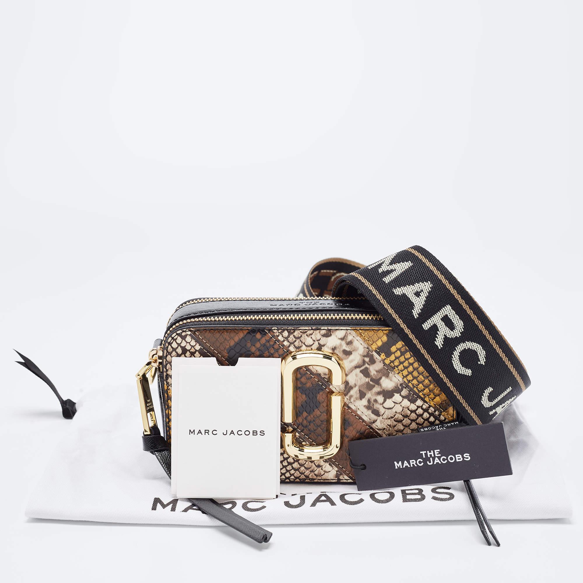 Marc Jacobs Tri Color Python Embossed Leather Snapshot Camera Crossbody Bag In Excellent Condition In Dubai, Al Qouz 2