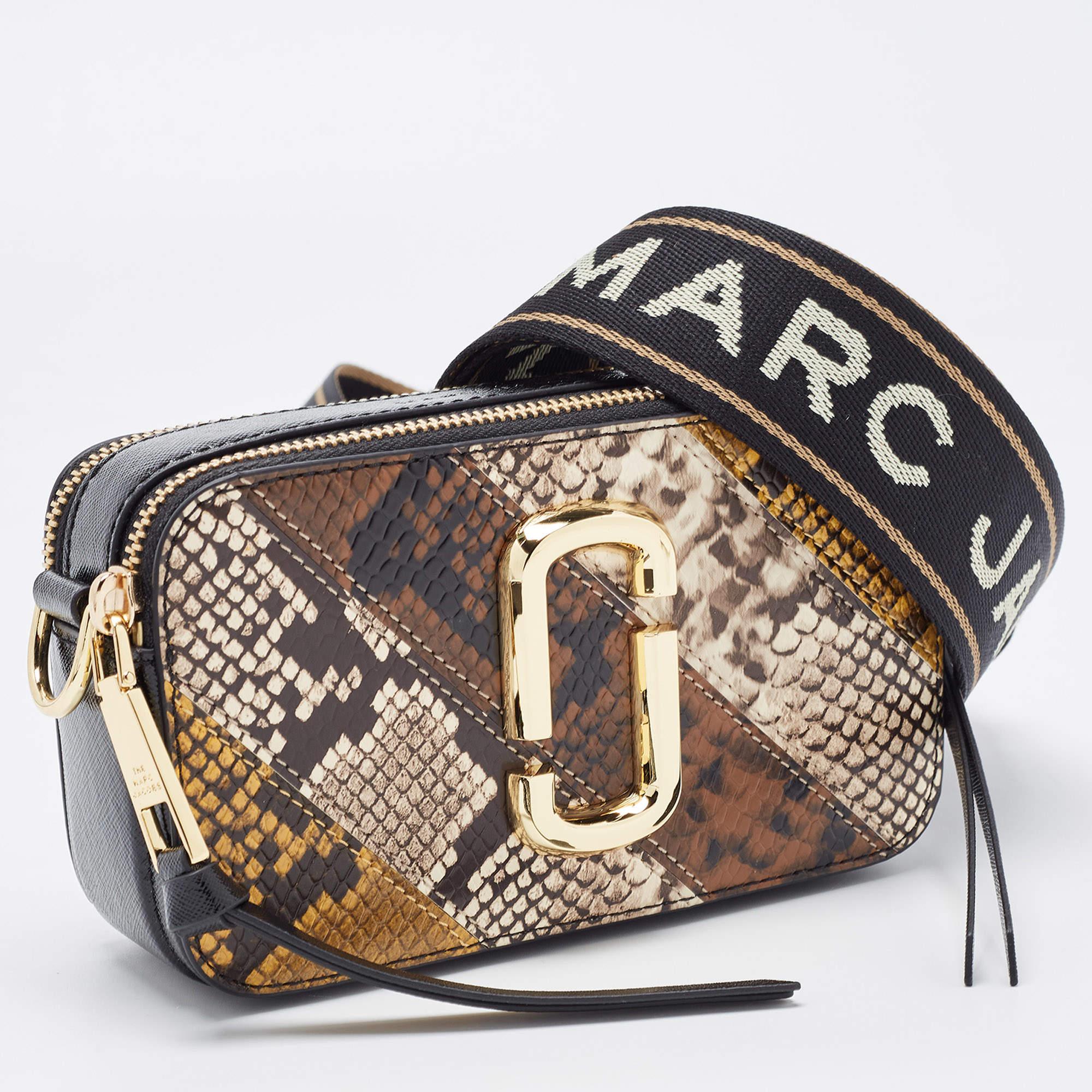 Marc Jacobs Tri Color Python Embossed Leather Snapshot Camera Crossbody Bag 1