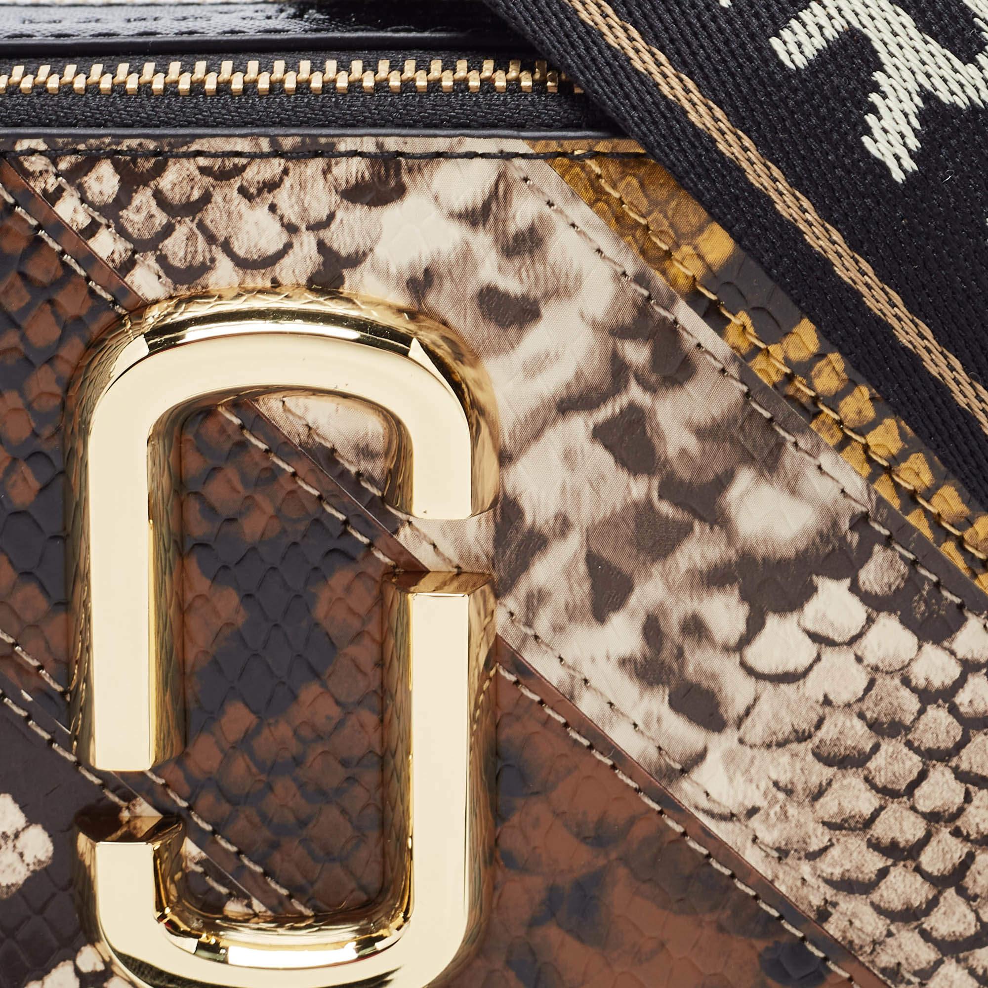 Marc Jacobs Tri Color Python Embossed Leather Snapshot Camera Crossbody Bag 3
