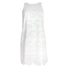 Marc Jacobs White Cotton Lace Floral Marshmallow A Line Summer Dress 