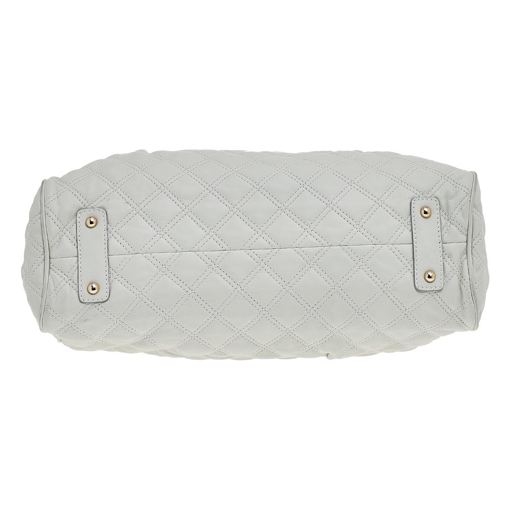Marc Jacobs White Quilted Leather Stam Satchel 1