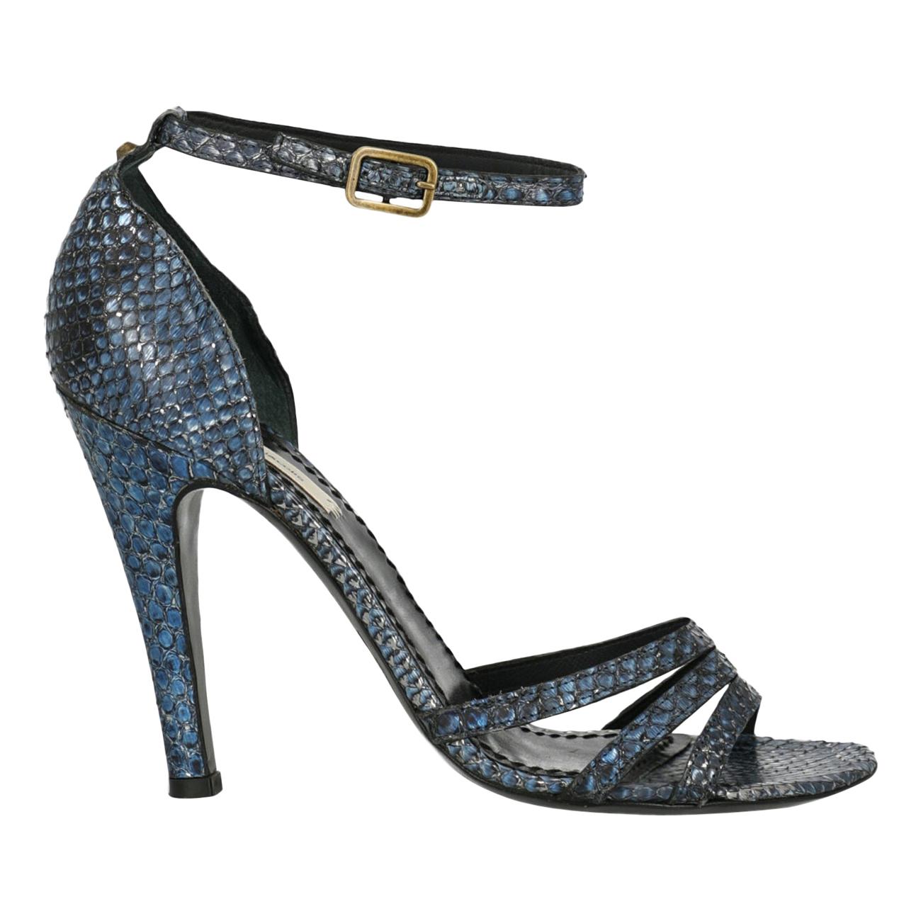 Marc Jacobs Woman Sandals Navy Leather IT 39 For Sale