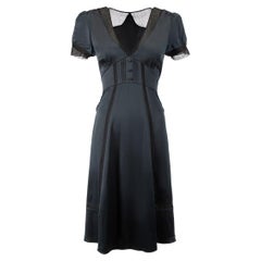 Marc Jacobs Women's Black Cap Sleeves Tie Waist Dress