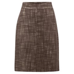 Marc Jacobs Women's Brown Wool High Waisted Skirt