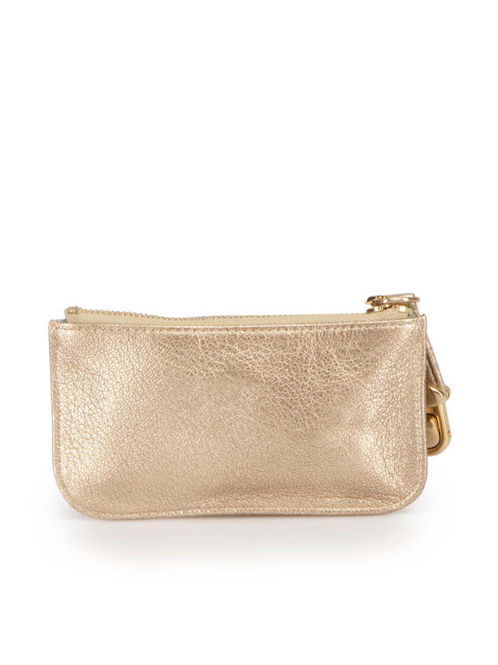 Marc Jacobs Women's Gold Leather Coin Purse In Good Condition In London, GB