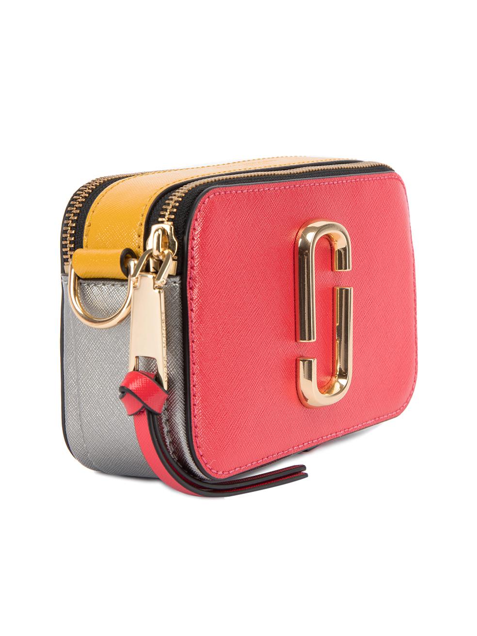 CONDITION is Never worn. No visible wear to bag is evident on this used Marc Jacobs designer resale item. Details Multicolour- Red, yellow and silver Leather Mini crossbody bag Dual zip fastening 1x Detachable and adjustable rainbow and stars canvas