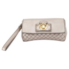 Marc Jacobs Women's Taupe Metallic Quilted Clutch