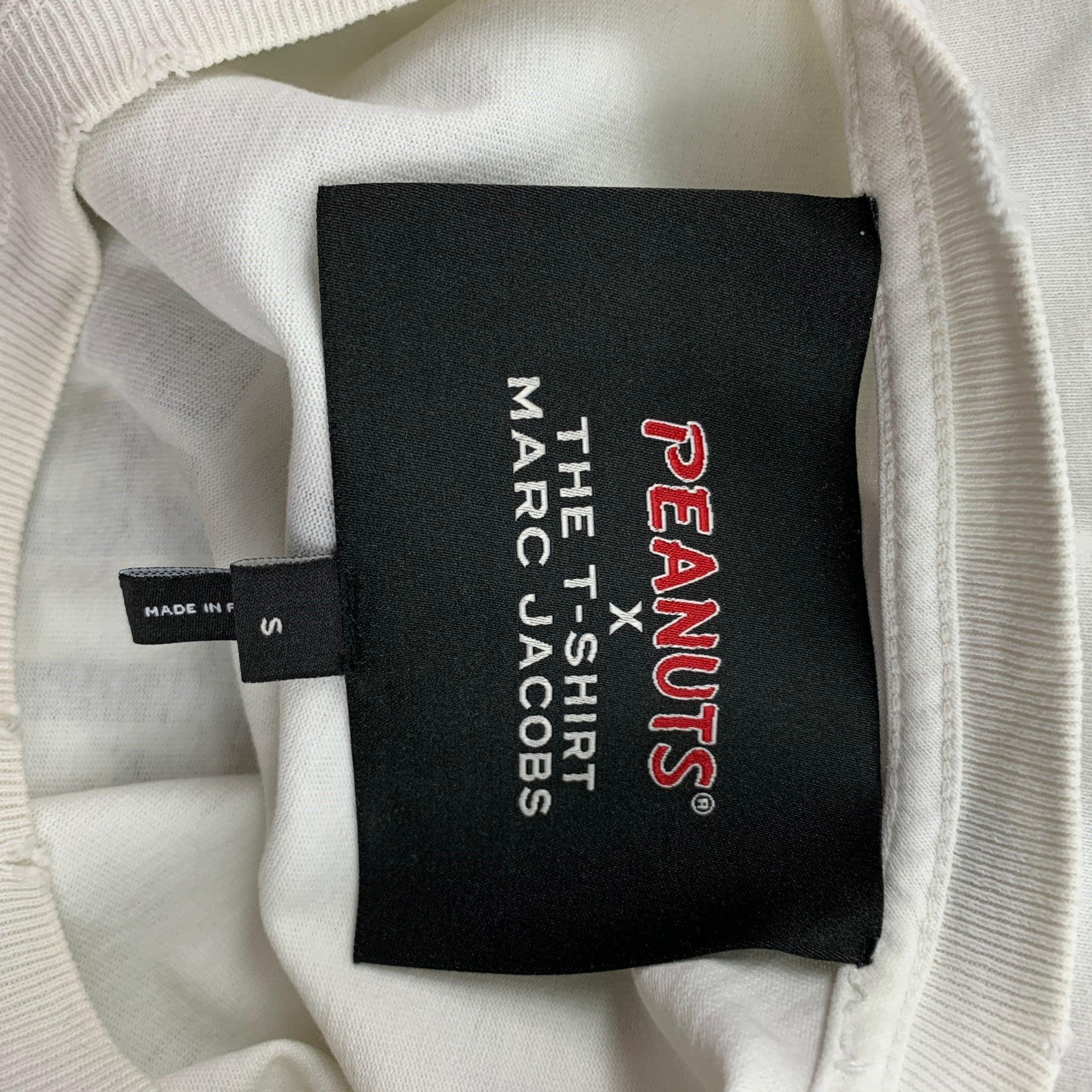 Men's MARC JACOBS x PEANUTS Size S White Cotton Crew-Neck T-shirt