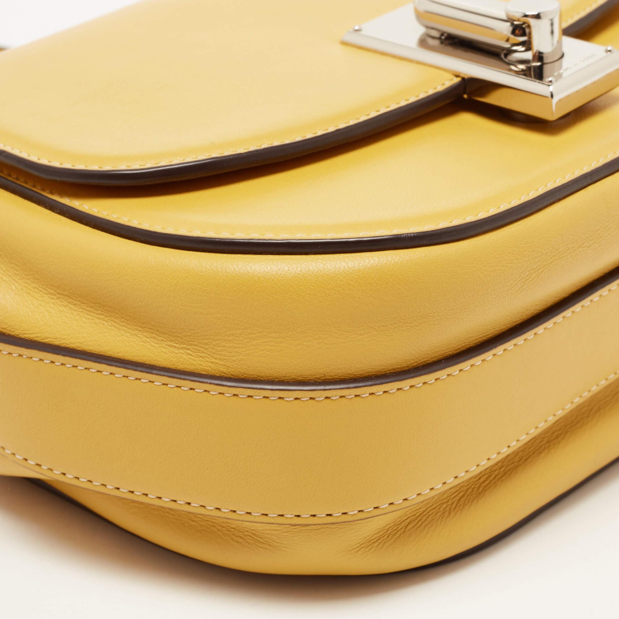 Marc Jacobs Yellow Leather West End The Jane Saddle Shoulder Bag 12