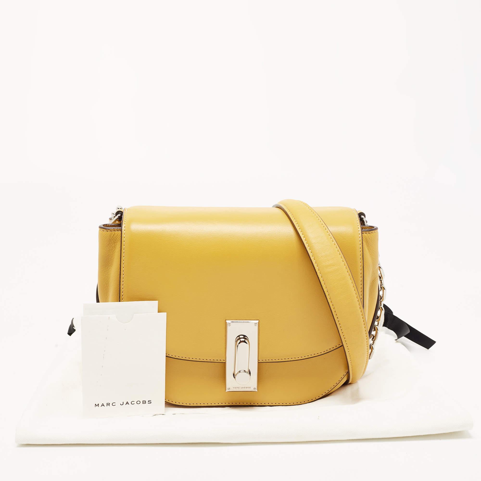 Marc Jacobs Yellow Leather West End The Jane Saddle Shoulder Bag 14