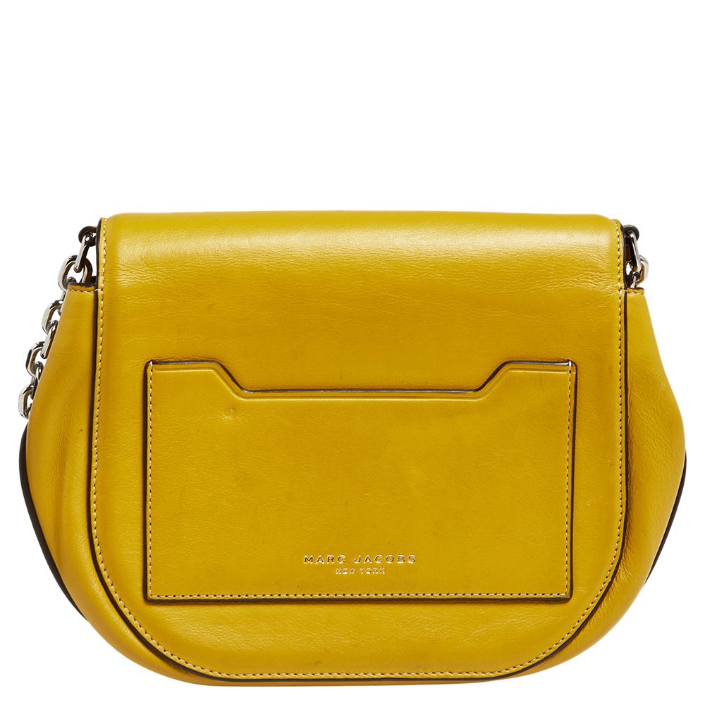 marc jacobs leather saddle bolsa