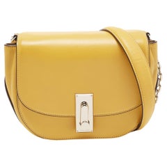 Marc Jacobs Yellow Leather West End The Jane Saddle Shoulder Bag