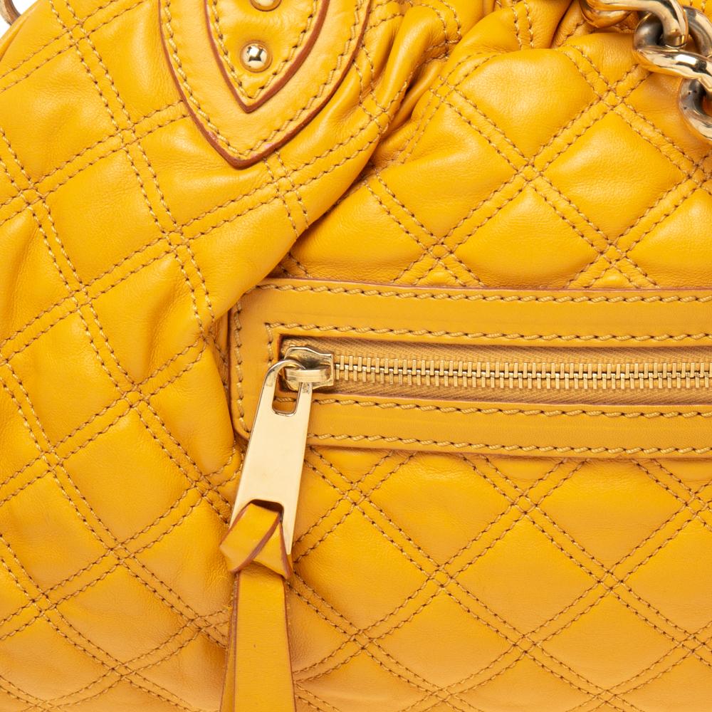 Marc Jacobs Yellow Quilted Leather Stam Satchel 6