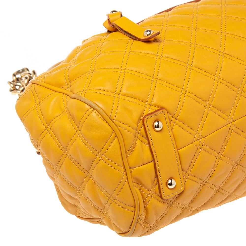Marc Jacobs Yellow Quilted Leather Stam Satchel 7