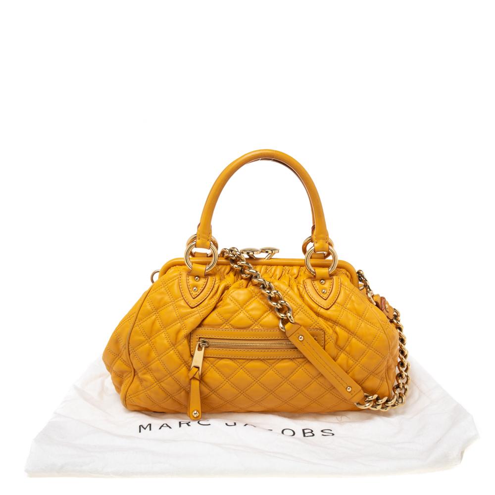 Marc Jacobs Yellow Quilted Leather Stam Satchel 8