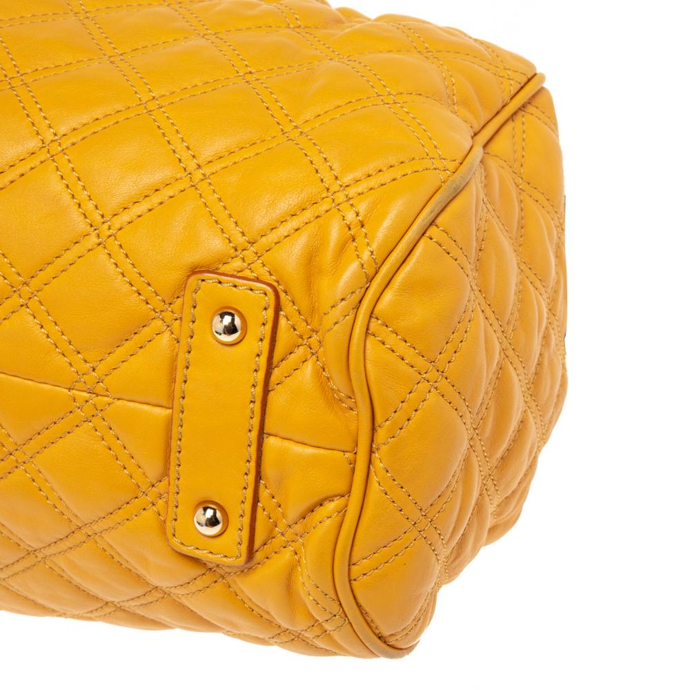 Marc Jacobs Yellow Quilted Leather Stam Satchel 1