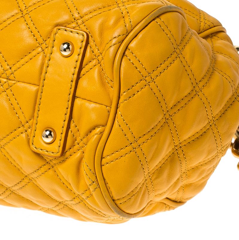 Marc Jacobs Yellow Quilted Leather Stam Shoulder Bag 4