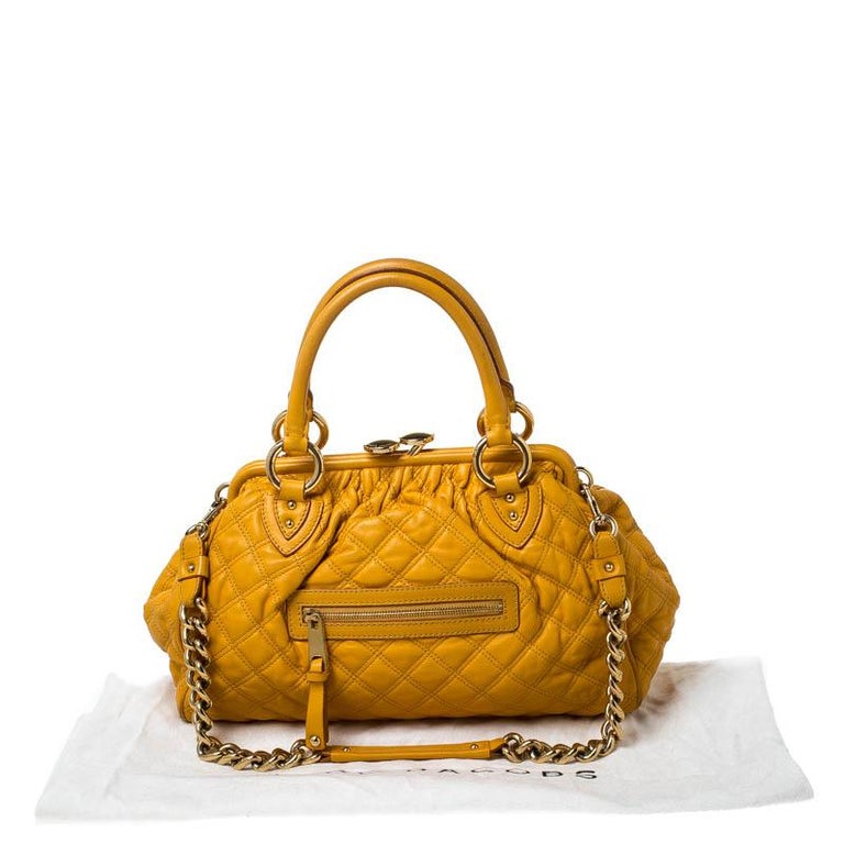 Marc Jacobs Yellow Quilted Leather Stam Shoulder Bag For Sale at 1stDibs