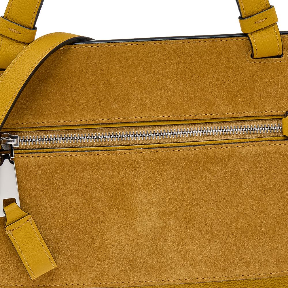 Marc Jacobs Yellow Suede And Leather Waverly Top Handle Bag 1