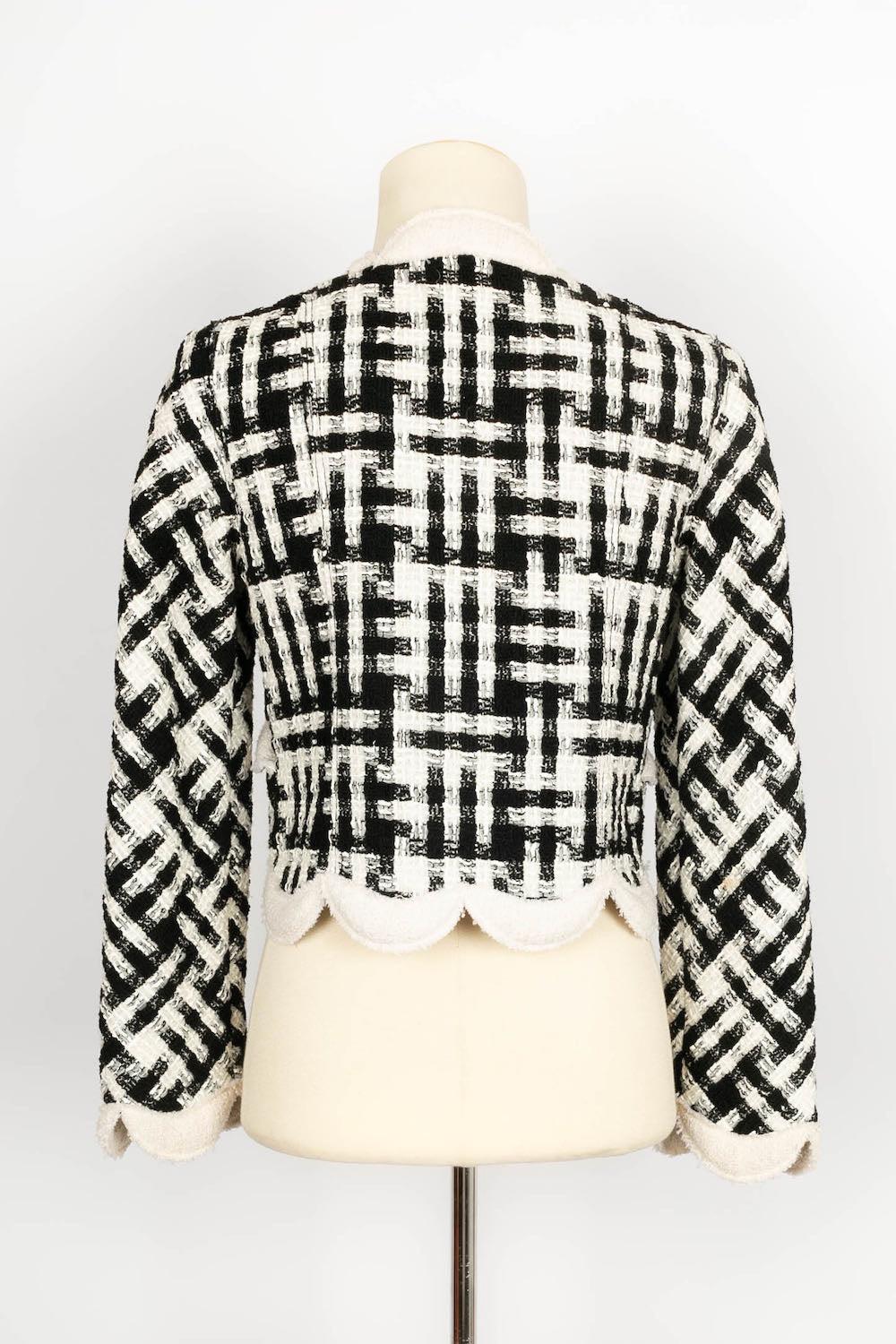 Beige Marc Jocobs Tweed Jacket with Silk Lining For Sale