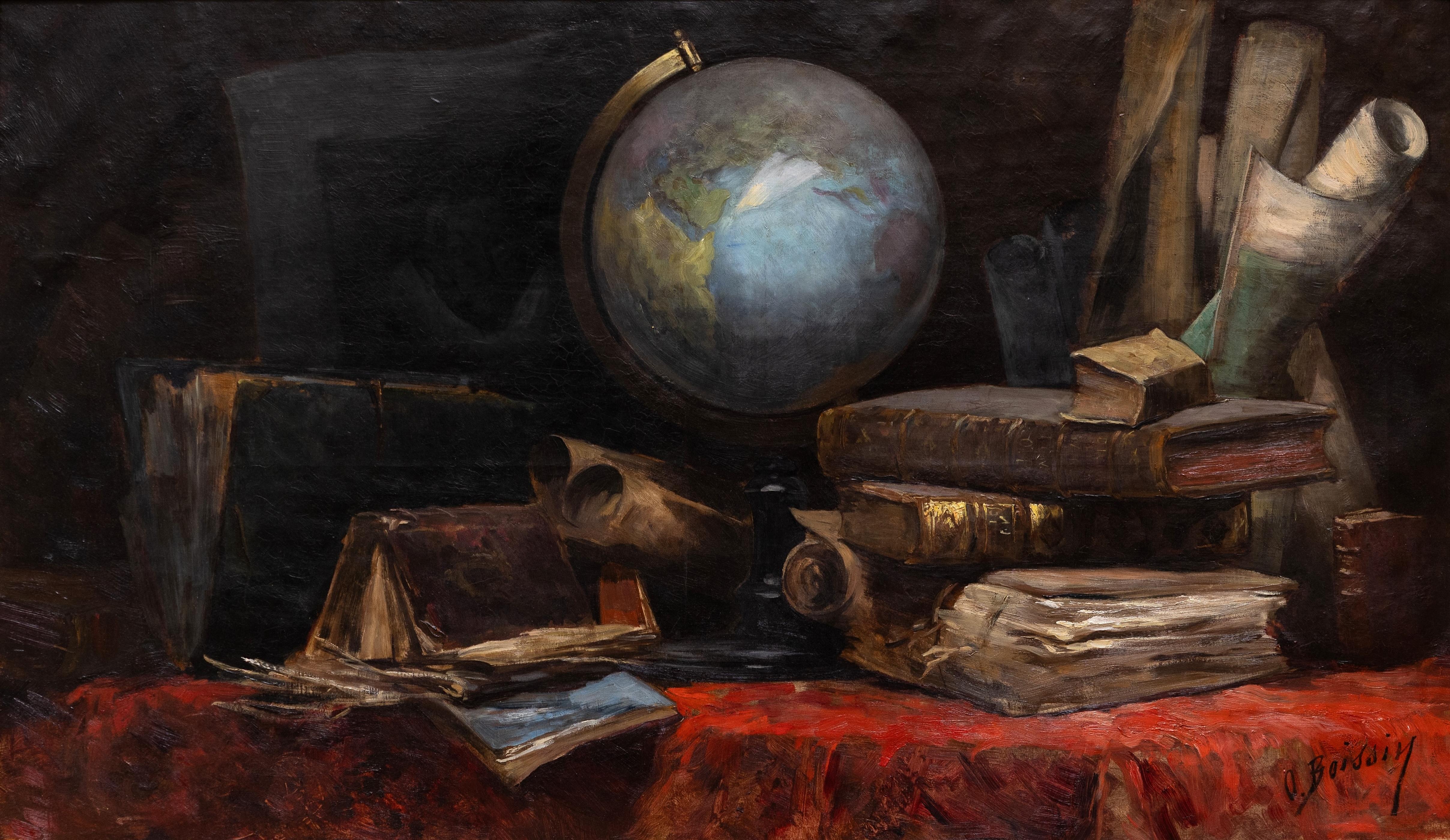 Allegory of Geography - Painting by Marc Joseph Octave Théodule BOISSIN