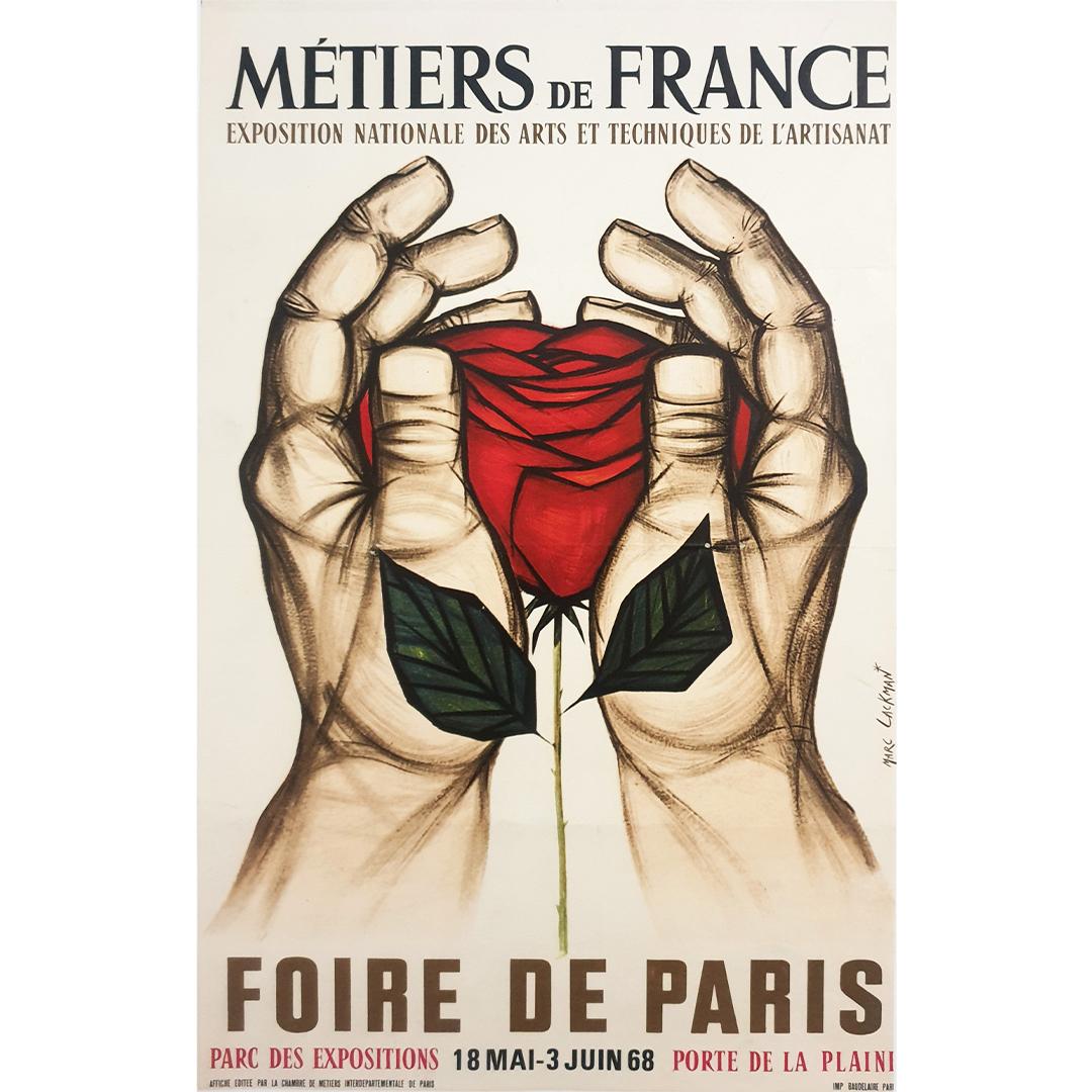 Original exhibition poster created in 1968 by Marc Lackman to promote the national arts and crafts exhibition held at the Parc des Expositions, Porte de Versailles.

Exhibition - Crafts - Paris Fair

Baudelaire