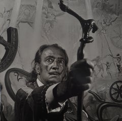 Dalí Holding his Walking Stick - Original Gelatin Silver Photography