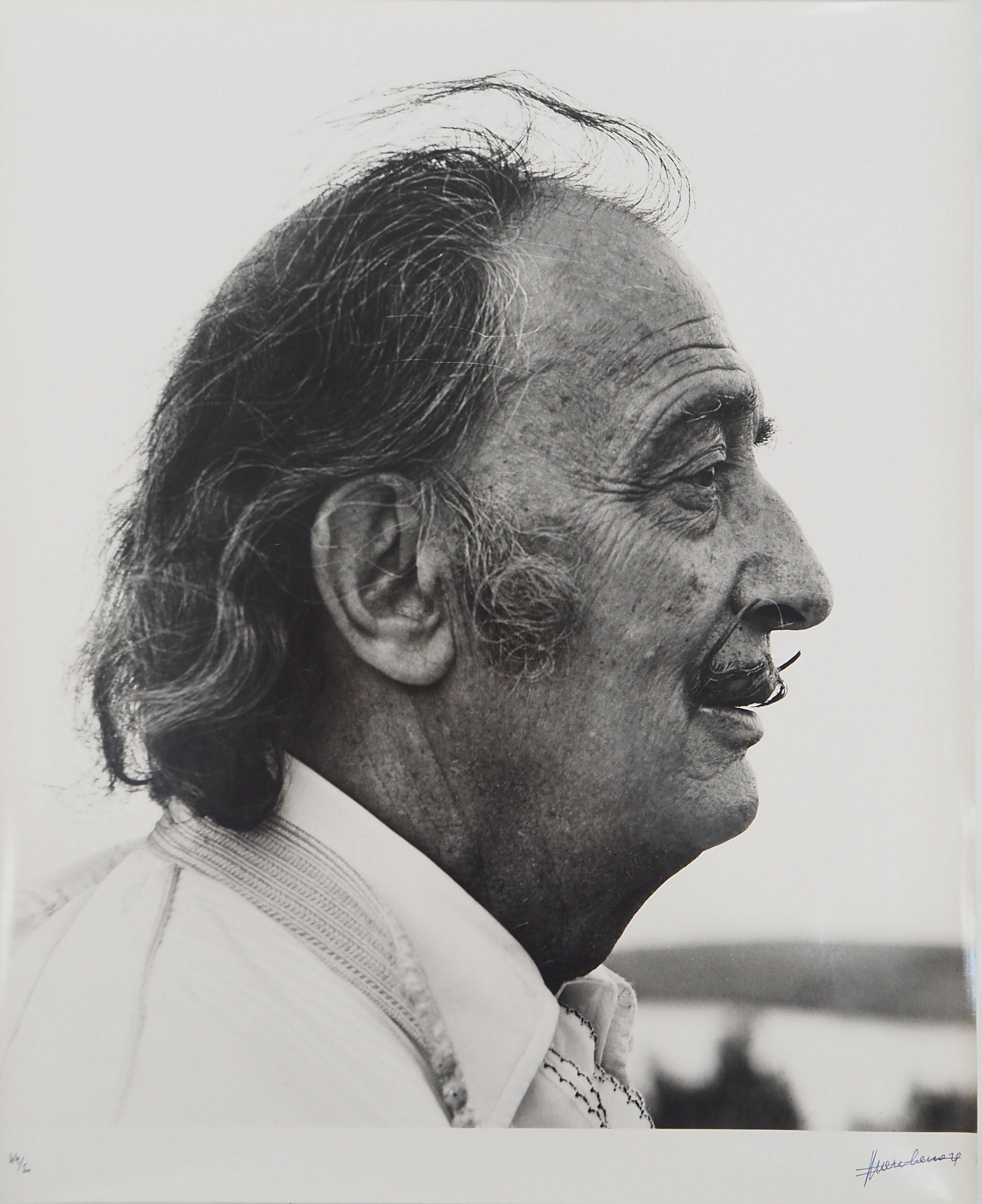 Marc Lacroix Portrait Photograph - Dalí Staring at the Horizon - Original Gelatin Silver Photography, SIGNED