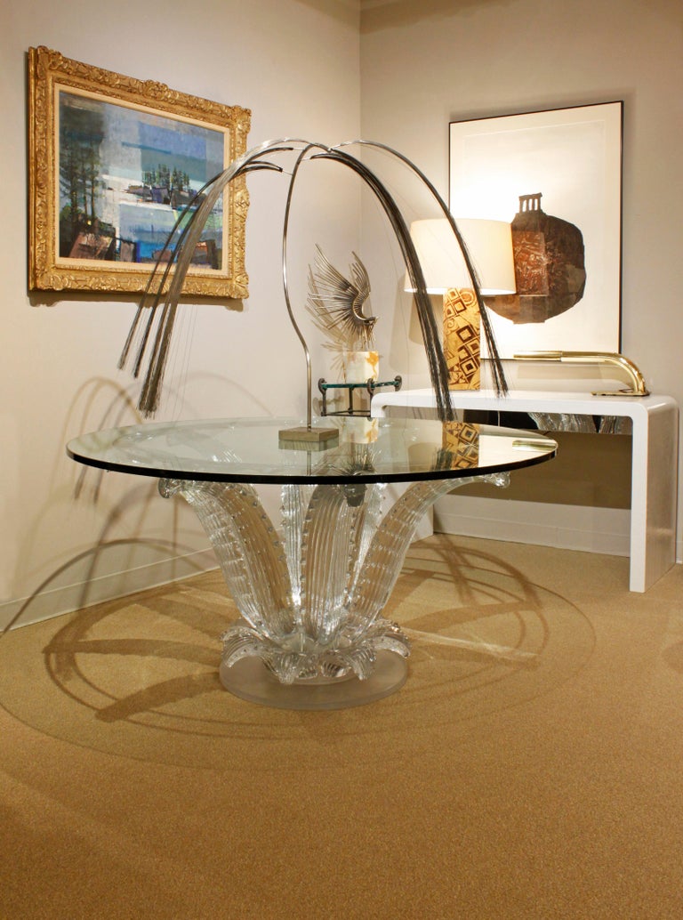 Marc Lalique "Cactus Table" in Clear Crystal 1985 (signed) at 1stDibs