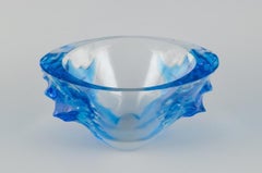 Marc Lalique, France. Colossal and impressive "Haiti" art glass bowl.
